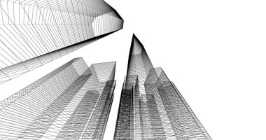 soyut mimari duvar kağıdı tasarımı, dijital konsept arkaplan