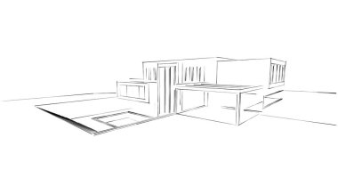 soyut mimari duvar kağıdı tasarımı, dijital konsept arkaplan