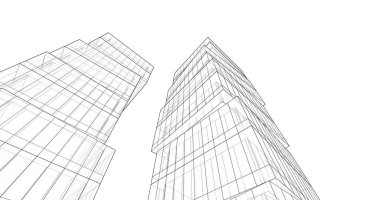 soyut mimari duvar kağıdı tasarımı, dijital konsept arkaplan