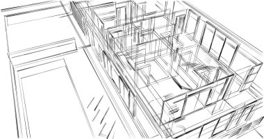 soyut mimari duvar kağıdı tasarımı, dijital konsept arkaplan