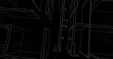 soyut mimari duvar kağıdı tasarımı, dijital konsept arkaplan