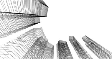 soyut mimari duvar kağıdı tasarımı, dijital konsept arkaplan