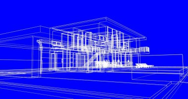 soyut mimari duvar kağıdı tasarımı, dijital konsept arkaplan