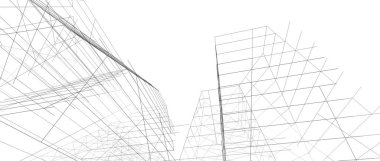 soyut mimari duvar kağıdı tasarımı, dijital konsept arkaplan