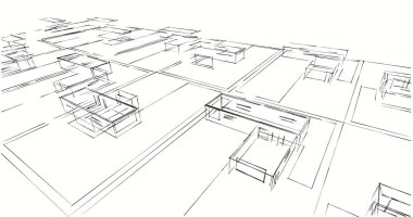soyut mimari duvar kağıdı tasarımı, dijital konsept arkaplan
