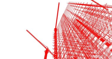 soyut mimari duvar kağıdı tasarımı, dijital konsept arkaplan