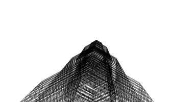 Mimari sanat konseptinde soyut çizgiler, minimum geometrik şekiller. 