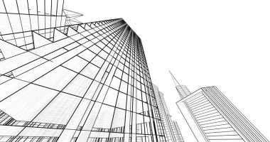 soyut mimari duvar kağıdı tasarımı, dijital konsept arkaplan