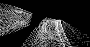 soyut mimari duvar kağıdı tasarımı, dijital konsept arkaplan