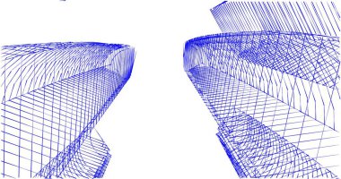 soyut mimari duvar kağıdı tasarımı, dijital konsept arkaplan