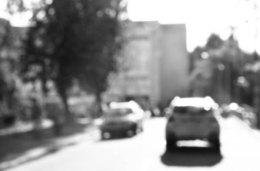 Bulanık şehir manzarası, soyut arkaplan 