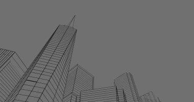 soyut mimari duvar kağıdı tasarımı, dijital konsept arkaplan