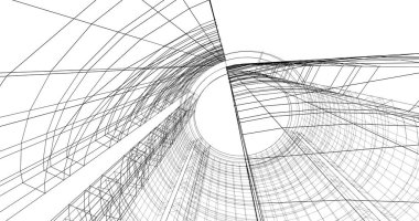soyut mimari duvar kağıdı tasarımı, dijital konsept arkaplan