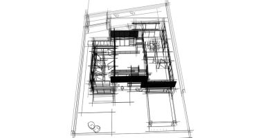 soyut mimari duvar kağıdı tasarımı, dijital konsept arkaplan