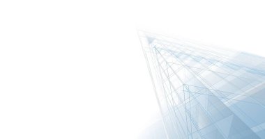 Arkaplanda mimari bina 3d illüstrasyon