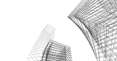 soyut mimari duvar kağıdı tasarımı, dijital konsept arkaplan