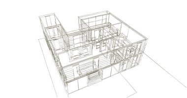 soyut mimari duvar kağıdı tasarımı, dijital konsept arkaplan
