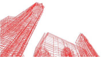 soyut mimari duvar kağıdı tasarımı, dijital konsept arkaplan