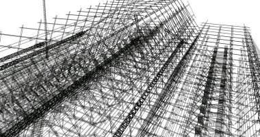 soyut mimari duvar kağıdı tasarımı, dijital konsept arkaplan