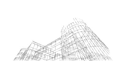 soyut mimari duvar kağıdı tasarımı, dijital konsept arkaplan