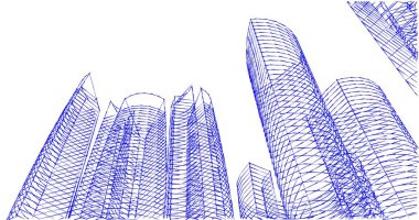 soyut mimari duvar kağıdı tasarımı, dijital konsept arkaplan