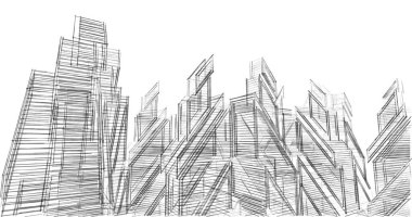 soyut mimari duvar kağıdı tasarımı, dijital konsept arkaplan