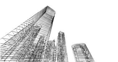 soyut mimari duvar kağıdı tasarımı, dijital konsept arkaplan