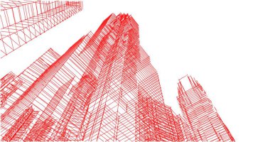 soyut mimari duvar kağıdı tasarımı, dijital konsept arkaplan