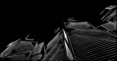 soyut mimari duvar kağıdı tasarımı, dijital konsept arkaplan