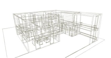 soyut mimari duvar kağıdı tasarımı, dijital konsept arkaplan