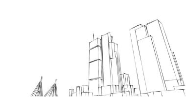 soyut mimari duvar kağıdı tasarımı, dijital konsept arkaplan