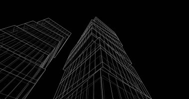 soyut mimari duvar kağıdı tasarımı, dijital konsept arkaplan