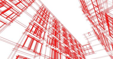 soyut mimari duvar kağıdı tasarımı, dijital konsept arkaplan