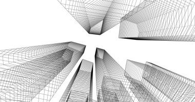 soyut mimari duvar kağıdı tasarımı, dijital konsept arkaplan