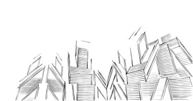 soyut mimari duvar kağıdı tasarımı, dijital konsept arkaplan