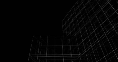 Mimari sanat konseptinde soyut çizgiler, minimum geometrik şekiller. 