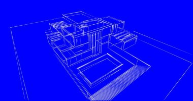 soyut mimari duvar kağıdı tasarımı, dijital konsept arkaplan