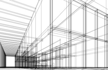 soyut mimari duvar kağıdı tasarımı, dijital konsept arkaplan