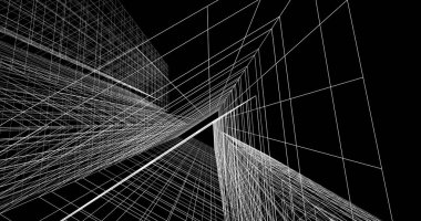 soyut mimari duvar kağıdı tasarımı, dijital konsept arkaplan