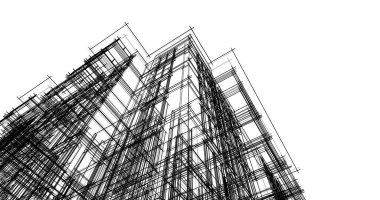 soyut mimari duvar kağıdı tasarımı, dijital konsept arkaplan