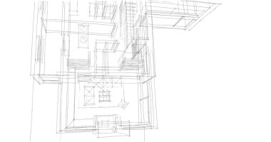 soyut mimari duvar kağıdı tasarımı, dijital konsept arkaplan