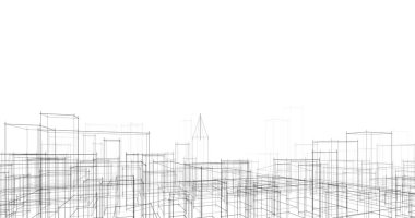 soyut mimari duvar kağıdı tasarımı, dijital konsept arkaplan