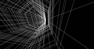 Arkaplanda mimari bina 3d illüstrasyon