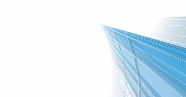 Arkaplanda mimari bina 3d illüstrasyon