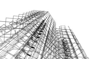 soyut mimari duvar kağıdı tasarımı, dijital konsept arkaplan