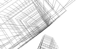 soyut mimari duvar kağıdı tasarımı, dijital konsept arkaplan
