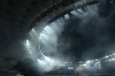 Bulanık soyut ışıklar gece şehrin arka planı