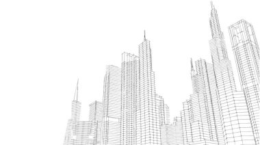 soyut mimari duvar kağıdı tasarımı, dijital konsept arkaplan