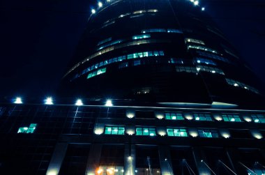 Bulanık soyut ışıklar gece şehrin arka planı