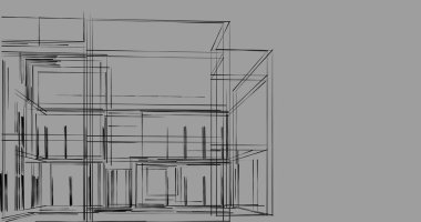 soyut mimari duvar kağıdı tasarımı, dijital konsept arkaplan